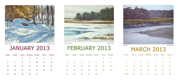 Hannah Phelps' 2013 Calendar, January-March